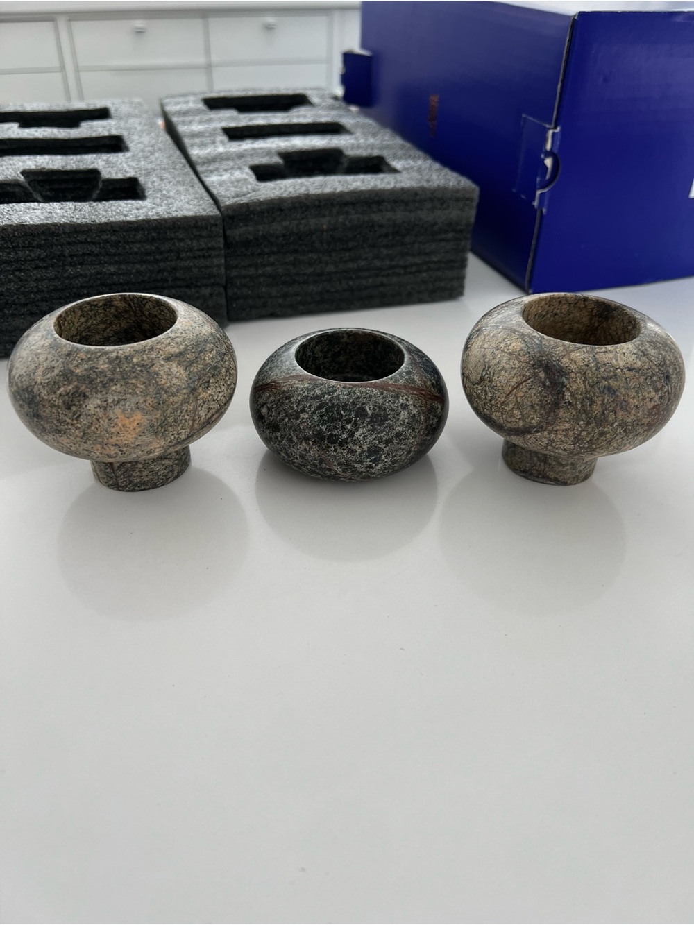 Tom Dixon Rock Tealight Holder set of 3